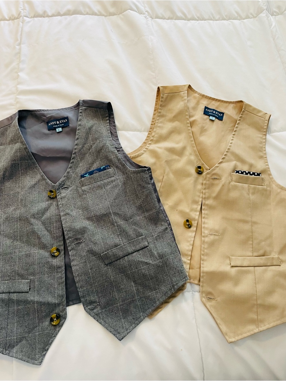 2 Andy & Evan Toddler Vests - Size Small